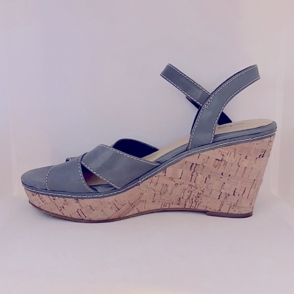 Reba Platform Leather and Cork Sandals Size 9 - EUC - Picture 6 of 12